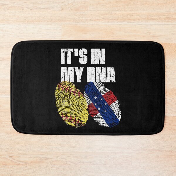 Item preview, IT'S IN MY DNA Softball - Netherlands Antilles Flag Fingerprint  designed and sold by CosmoKitsch.
