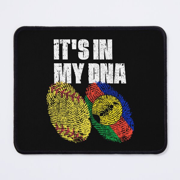 Item preview, IT'S IN MY DNA Softball - New Caledonia Flag Fingerprint  designed and sold by CosmoKitsch.