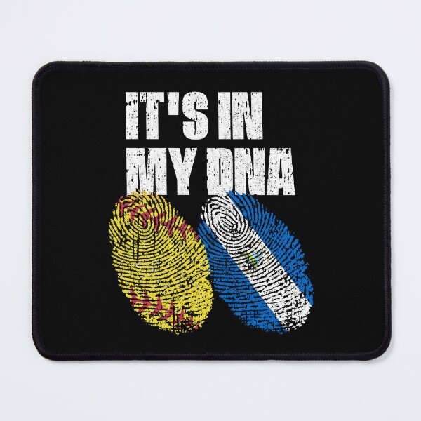 Item preview, IT'S IN MY DNA Softball - Nicaragua Flag Fingerprint designed and sold by CosmoKitsch.