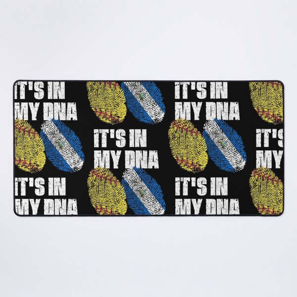 Item preview, IT'S IN MY DNA Softball - Nicaragua Flag Fingerprint designed and sold by CosmoKitsch.