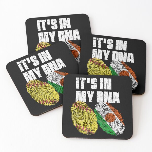 Item preview, IT'S IN MY DNA Softball - Niger Flag Fingerprint  designed and sold by CosmoKitsch.
