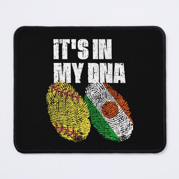 Item preview, IT'S IN MY DNA Softball - Niger Flag Fingerprint  designed and sold by CosmoKitsch.