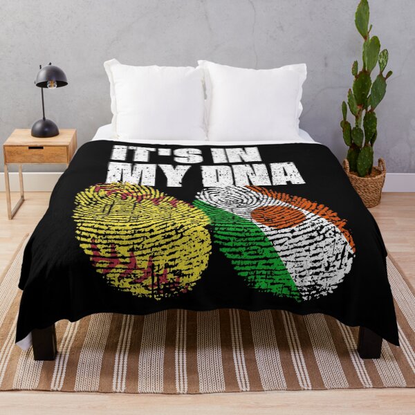 Item preview, IT'S IN MY DNA Softball - Niger Flag Fingerprint  designed and sold by CosmoKitsch.