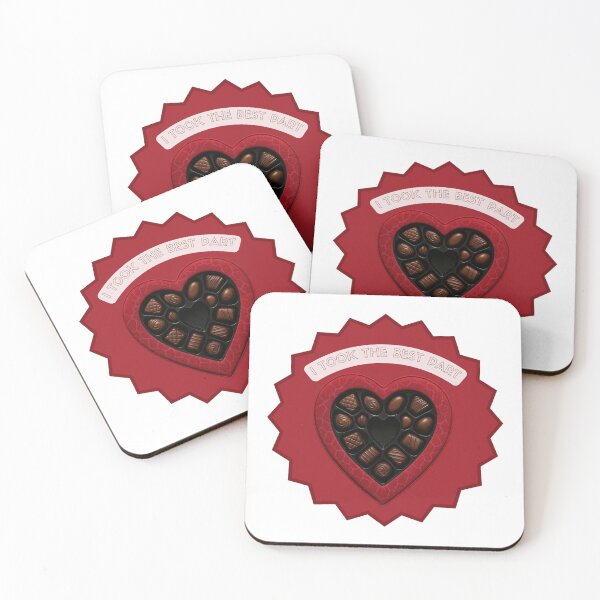 Item preview, I Took The Best Part // Unhinged Valentine Heart Pralines Sticker ? designed and sold by A Rather Decadent Exhibition.