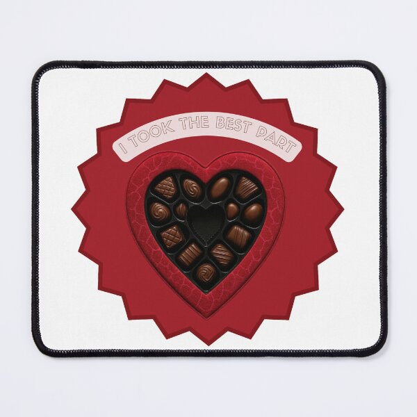 Item preview, I Took The Best Part // Unhinged Valentine Heart Pralines Sticker ? designed and sold by A Rather Decadent Exhibition.