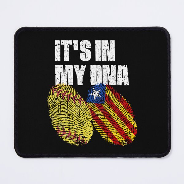 Item preview, IT'S IN MY DNA Softball - Catalonia Flag Fingerprint designed and sold by CosmoKitsch.