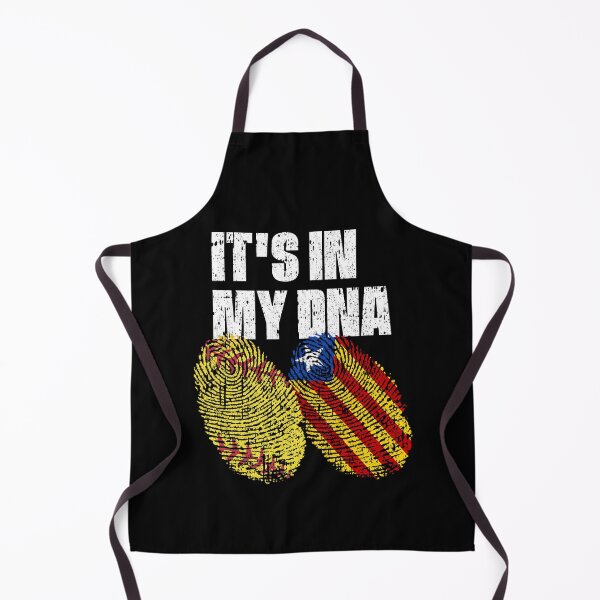 Item preview, IT'S IN MY DNA Softball - Catalonia Flag Fingerprint  designed and sold by CosmoKitsch.