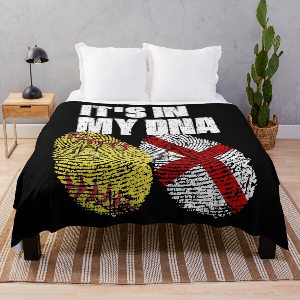 Item preview, IT'S IN MY DNA Softball - England Flag Fingerprint designed and sold by CosmoKitsch.