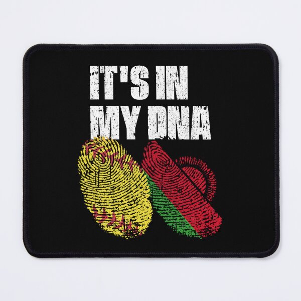 Item preview, IT'S IN MY DNA Softball - Malawi Flag Fingerprint designed and sold by CosmoKitsch.