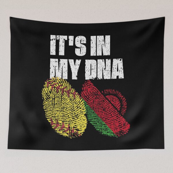Item preview, IT'S IN MY DNA Softball - Malawi Flag Fingerprint  designed and sold by CosmoKitsch.