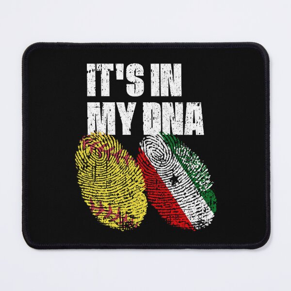 Item preview, IT'S IN MY DNA Softball - Somaliland Flag Fingerprint  designed and sold by CosmoKitsch.