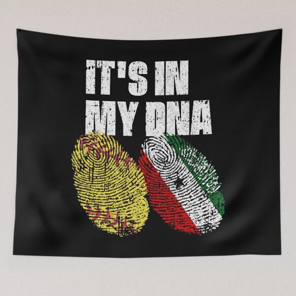 Item preview, IT'S IN MY DNA Softball - Somaliland Flag Fingerprint  designed and sold by CosmoKitsch.