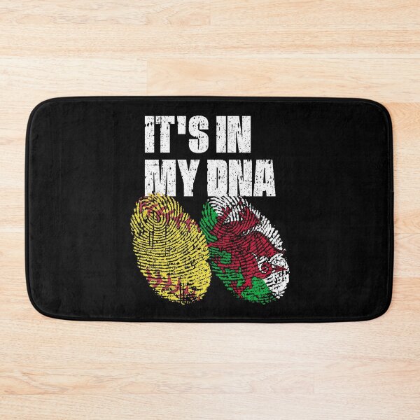 Item preview, IT'S IN MY DNA Softball - Wales Flag Fingerprint  designed and sold by CosmoKitsch.