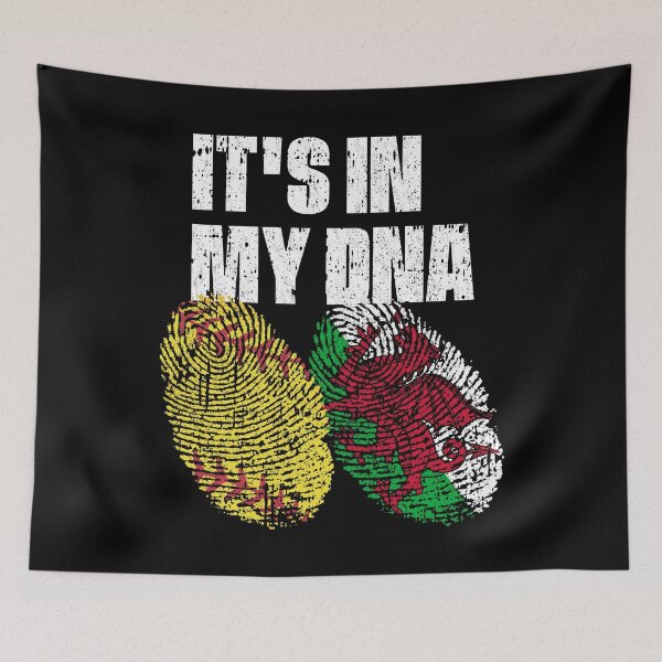 Item preview, IT'S IN MY DNA Softball - Wales Flag Fingerprint  designed and sold by CosmoKitsch.