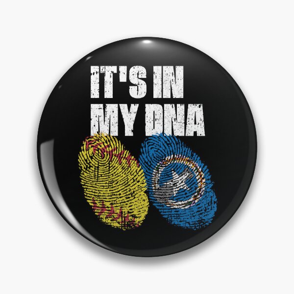 Item preview, IT'S IN MY DNA Softball - Northern Mariana Islands Flag Fingerprint  designed and sold by CosmoKitsch.