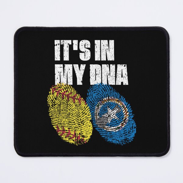 Item preview, IT'S IN MY DNA Softball - Northern Mariana Islands Flag Fingerprint  designed and sold by CosmoKitsch.