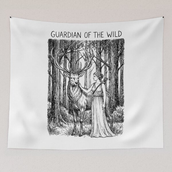 Item preview, Guardian of the Wild - Artemis Goddess Greek Mythology designed and sold by bapupa.