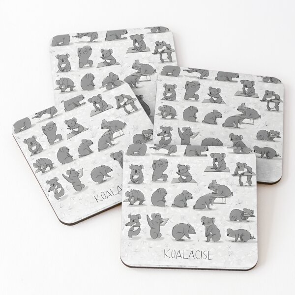 Item preview, KOALACISE FITNESS ART | Funny Koala Yoga & Workout Grid | Minimalist Cute Animal Exercise Illustration designed and sold by SergioMiklos.
