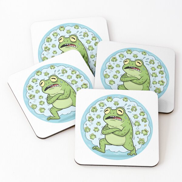 Item preview, Overthinking Frog Sticker – Relatable Anxiety Meme Gift Overthinking Frog Sticker – Too Many Thoughts Anxiety Meme Shirt designed and sold by ZyxDes.