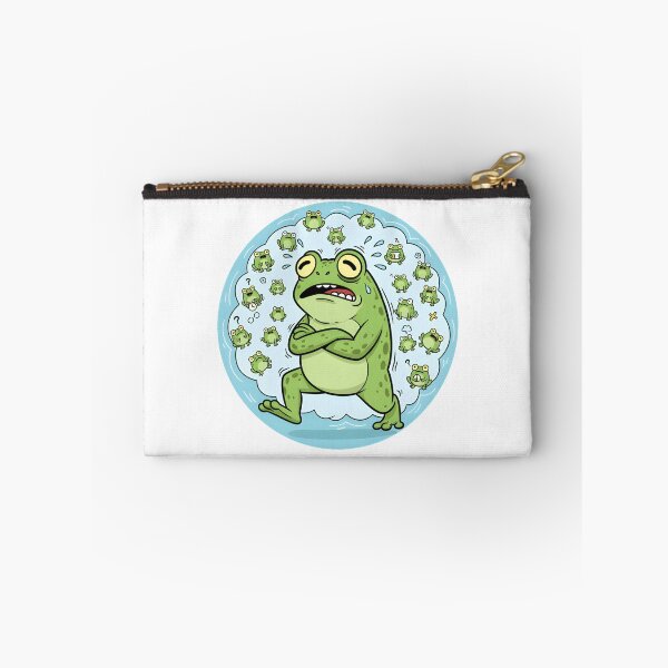Item preview, Overthinking Frog Sticker – Relatable Anxiety Meme Gift Overthinking Frog Sticker – Too Many Thoughts Anxiety Meme Shirt designed and sold by ZyxDes.