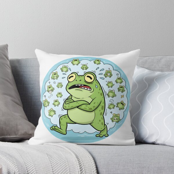 Item preview, Overthinking Frog Sticker – Relatable Anxiety Meme Gift Overthinking Frog Sticker – Too Many Thoughts Anxiety Meme Shirt designed and sold by ZyxDes.