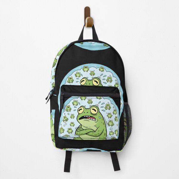Item preview, Overthinking Frog Sticker – Relatable Anxiety Meme Gift Overthinking Frog Sticker – Too Many Thoughts Anxiety Meme Shirt designed and sold by ZyxDes.