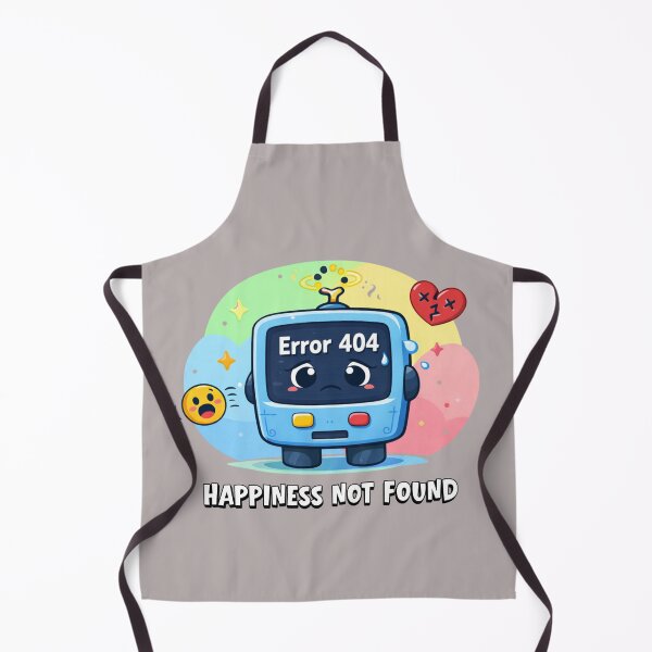 Item preview, Error 404 – Happiness Not Found | Cute Cartoon Robot Pastel Design designed and sold by CraftDigitPrint.