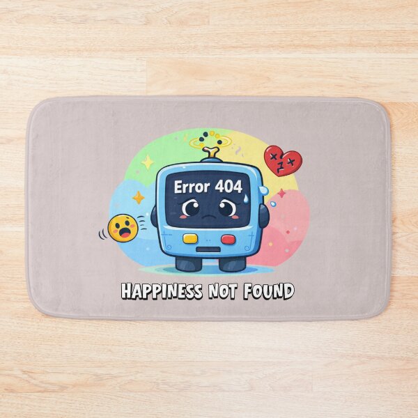 Item preview, Error 404 – Happiness Not Found | Cute Cartoon Robot Pastel Design designed and sold by CraftDigitPrint.