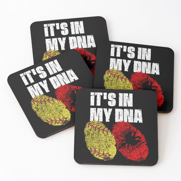 Item preview, IT'S IN MY DNA Softball - Albania Flag Fingerprint  designed and sold by CosmoKitsch.
