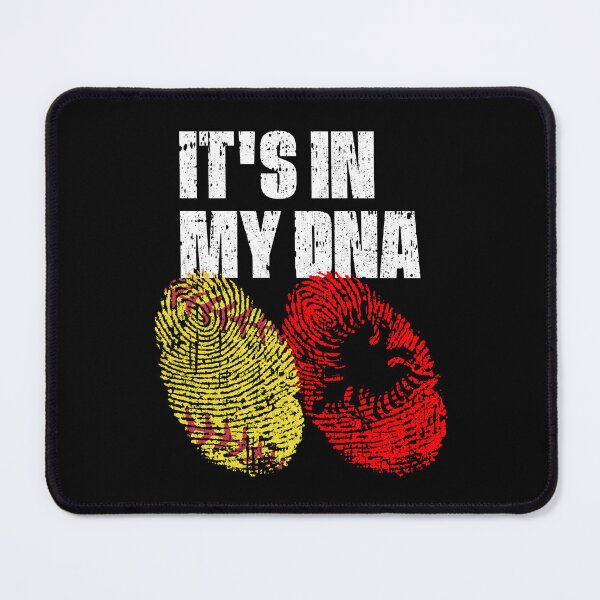 Item preview, IT'S IN MY DNA Softball - Albania Flag Fingerprint designed and sold by CosmoKitsch.