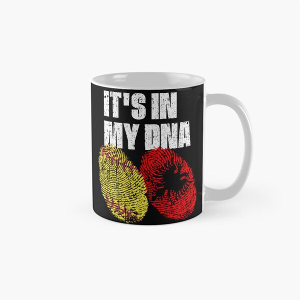Item preview, IT'S IN MY DNA Softball - Albania Flag Fingerprint  designed and sold by CosmoKitsch.