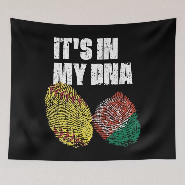 Item preview, IT'S IN MY DNA Softball - Afghanistan Flag Fingerprint  designed and sold by CosmoKitsch.