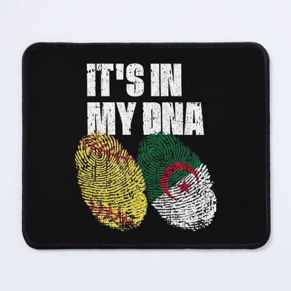 Item preview, IT'S IN MY DNA Softball - Algeria Flag Fingerprint designed and sold by CosmoKitsch.