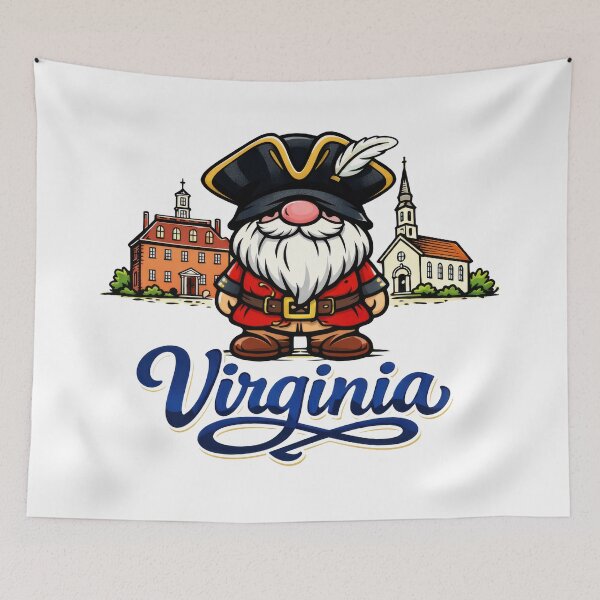 Item preview, Colonial Gnome in Virginia with Historic Buildings designed and sold by Moriarty's Digital Visions.