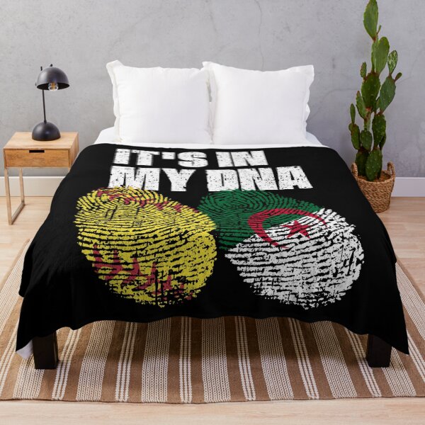 Item preview, IT'S IN MY DNA Softball - Algeria Flag Fingerprint designed and sold by CosmoKitsch.