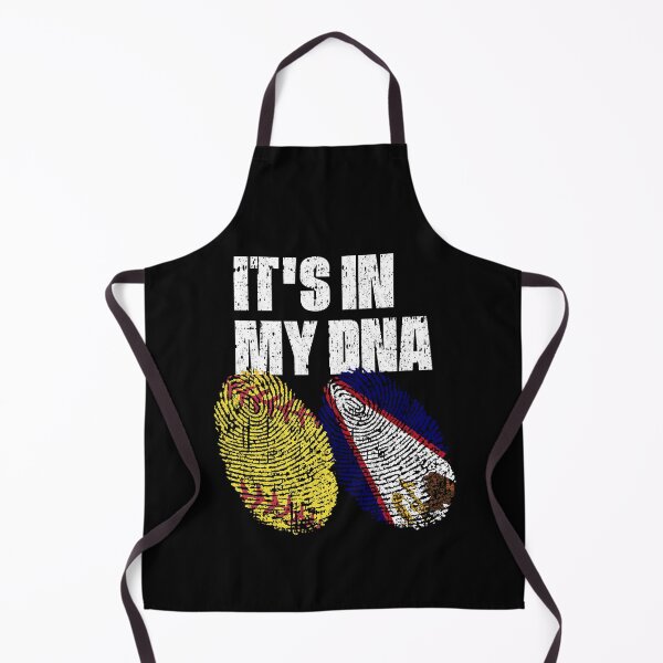 Item preview, IT'S IN MY DNA Softball - American Samoa Flag Fingerprint designed and sold by CosmoKitsch.