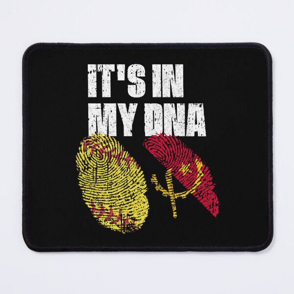 Item preview, IT'S IN MY DNA Softball - Angola Flag Fingerprint designed and sold by CosmoKitsch.