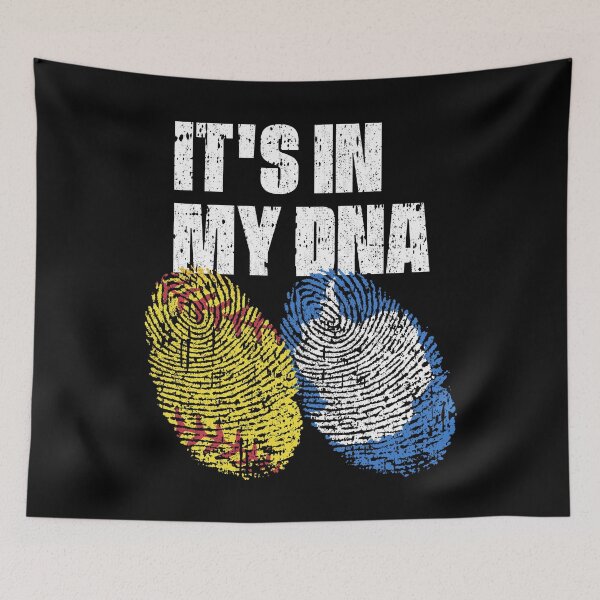 Item preview, IT'S IN MY DNA Softball - Antarctica Flag Fingerprint  designed and sold by CosmoKitsch.