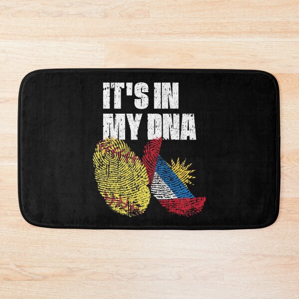 Item preview, IT'S IN MY DNA Softball - Antigua and Barbuda Flag Fingerprint  designed and sold by CosmoKitsch.