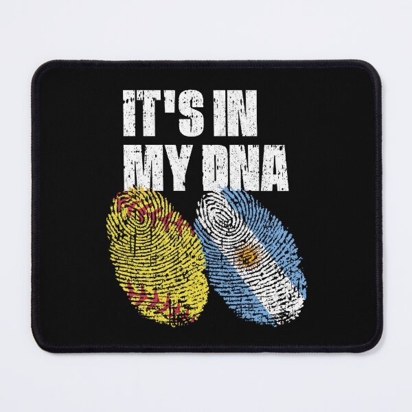 Item preview, IT'S IN MY DNA Softball - Argentina Flag Fingerprint designed and sold by CosmoKitsch.