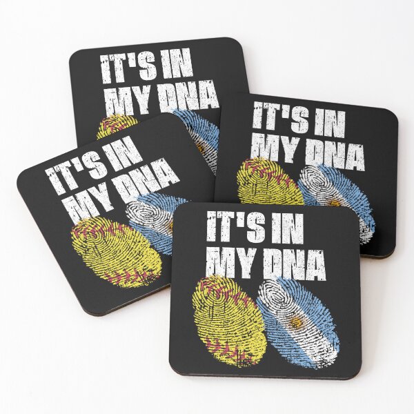 Item preview, IT'S IN MY DNA Softball - Argentina Flag Fingerprint  designed and sold by CosmoKitsch.