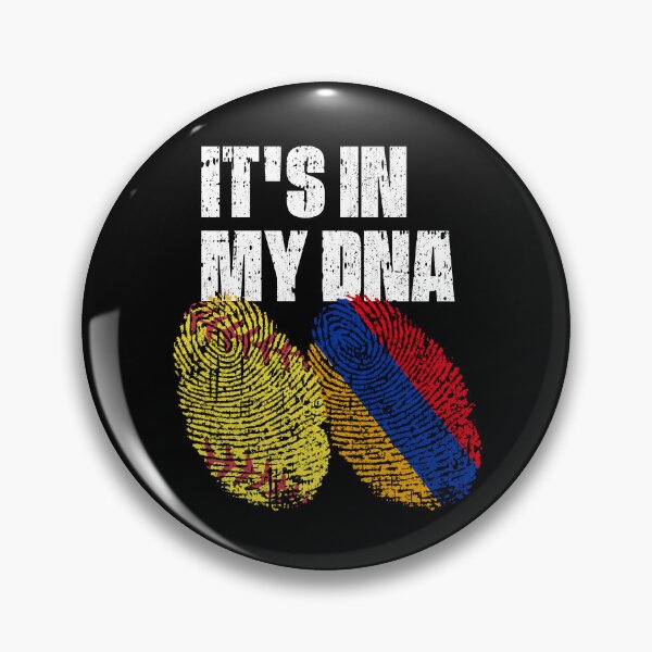 Item preview, IT'S IN MY DNA Softball - armenia Flag Fingerprint  designed and sold by CosmoKitsch.