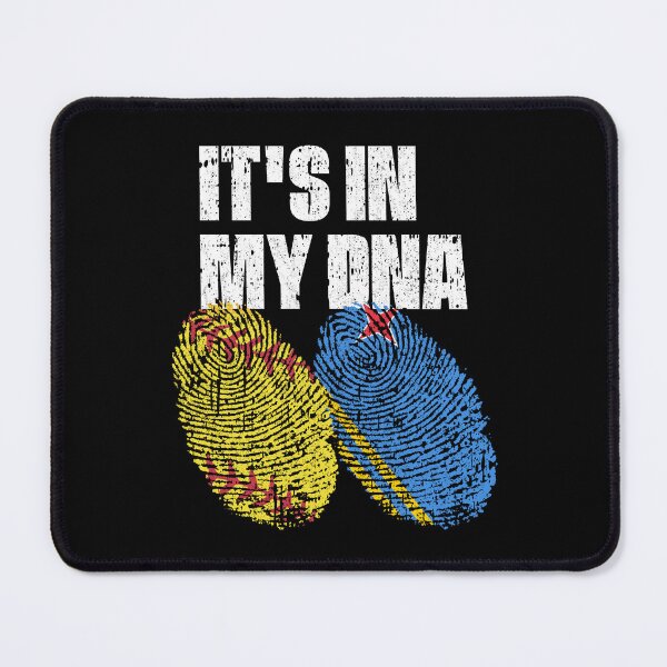 Item preview, IT'S IN MY DNA Softball - Aruba Flag Fingerprint designed and sold by CosmoKitsch.