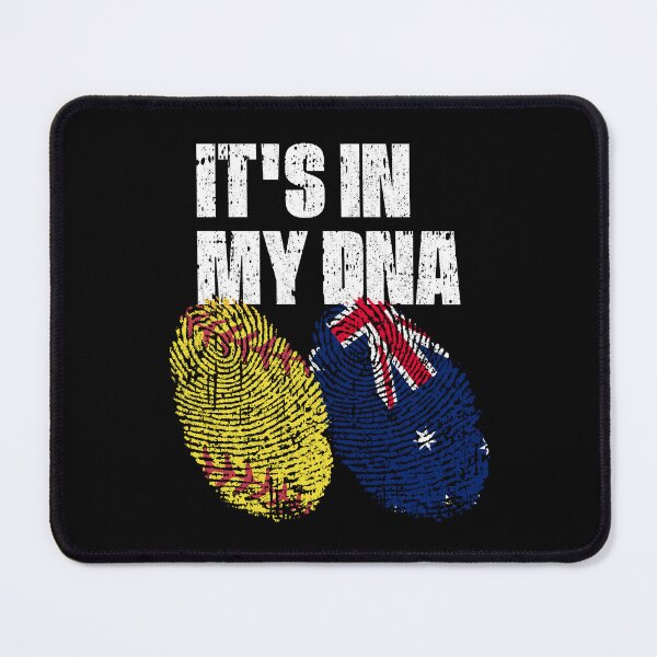 Item preview, IT'S IN MY DNA Softball - Australia Flag Fingerprint designed and sold by CosmoKitsch.