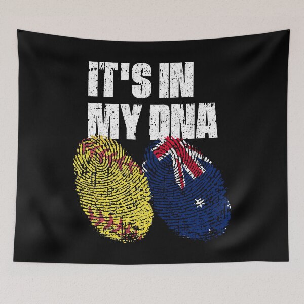Item preview, IT'S IN MY DNA Softball - Australia Flag Fingerprint  designed and sold by CosmoKitsch.