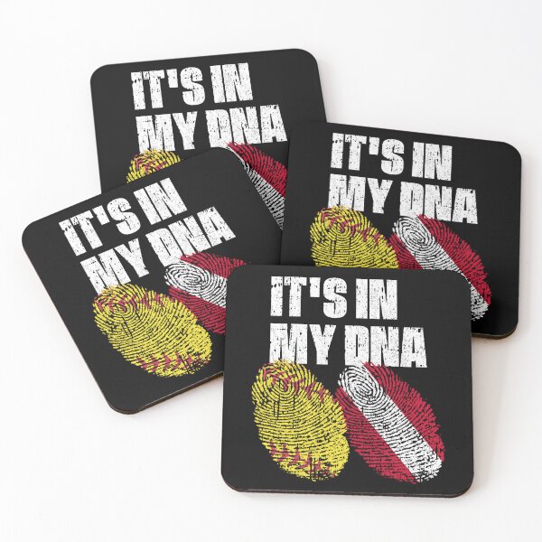 Item preview, IT'S IN MY DNA Softball - Austria Flag Fingerprint  designed and sold by CosmoKitsch.