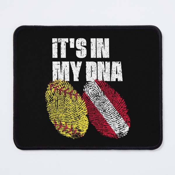 Item preview, IT'S IN MY DNA Softball - Austria Flag Fingerprint designed and sold by CosmoKitsch.