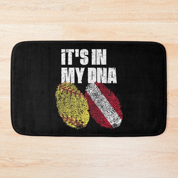 Item preview, IT'S IN MY DNA Softball - Austria Flag Fingerprint  designed and sold by CosmoKitsch.