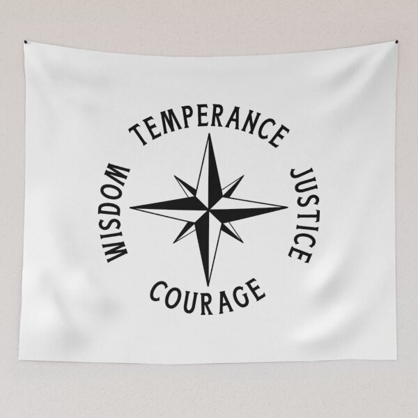 Item preview, Stoic Virtues Compass Philosophy designed and sold by xaodffufje95.