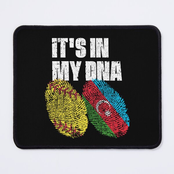 Item preview, IT'S IN MY DNA Softball - Azerbaijan Flag Fingerprint designed and sold by CosmoKitsch.